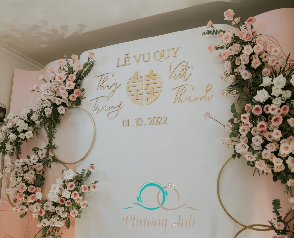 Trang trí tại tư gia cô dâu Thùy Trang