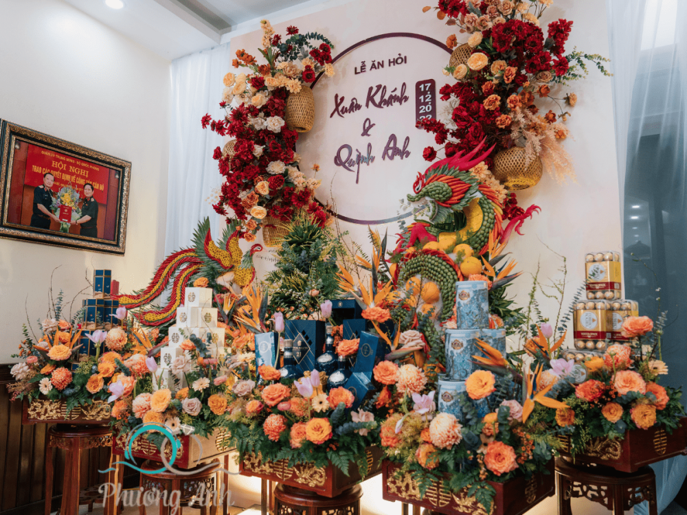 Tổng thể tráp hỏi của chú rể Xuân Khánh