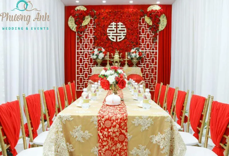 mẫu trang trí đám cưới tư gia đẹp mê