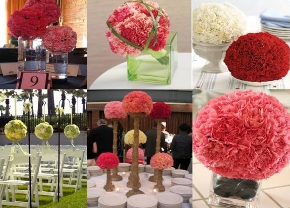 Hoa cẩm chướng trang trí đám cưới