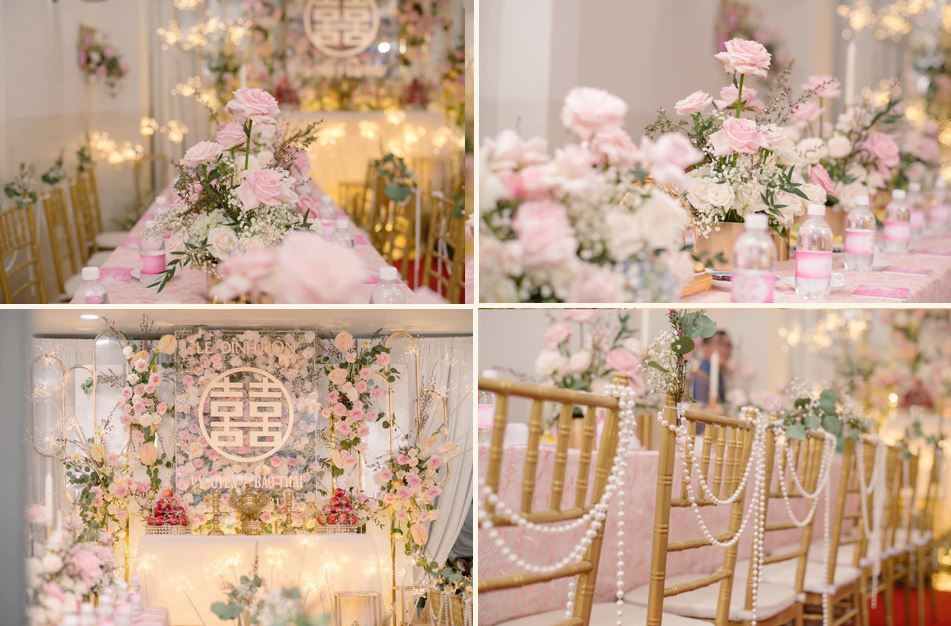 Hoa hồng trang trí đám cưới