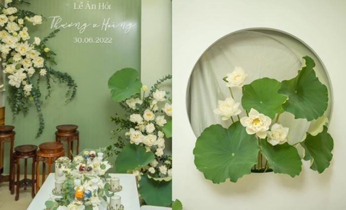 Trang trí đám cưới với hoa sen