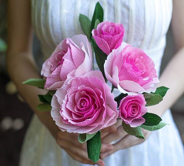 cách làm hoa cưới bằng giấy