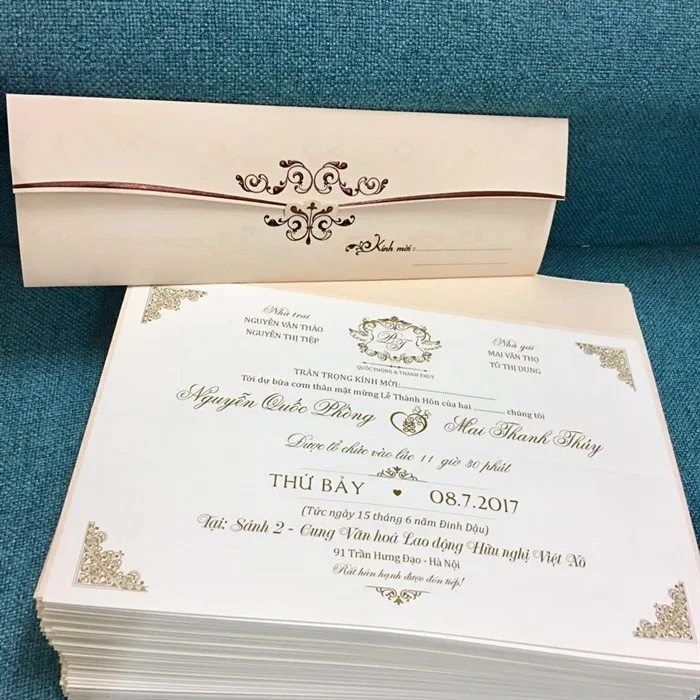 cách viết thiệp cưới chính xác