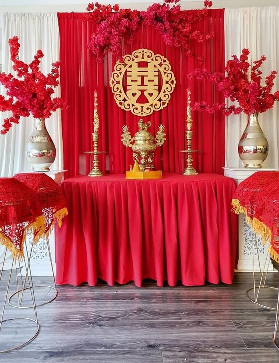 trang trí đám cưới phong cách trung hoa