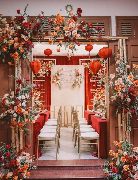  trang trí đám cưới phong cách trung hoa
