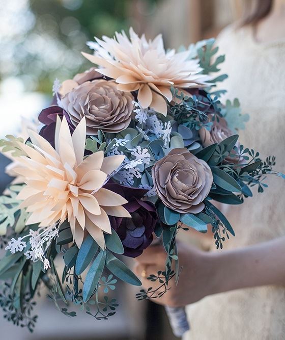 hoa cưới bằng giấy độc đáo
