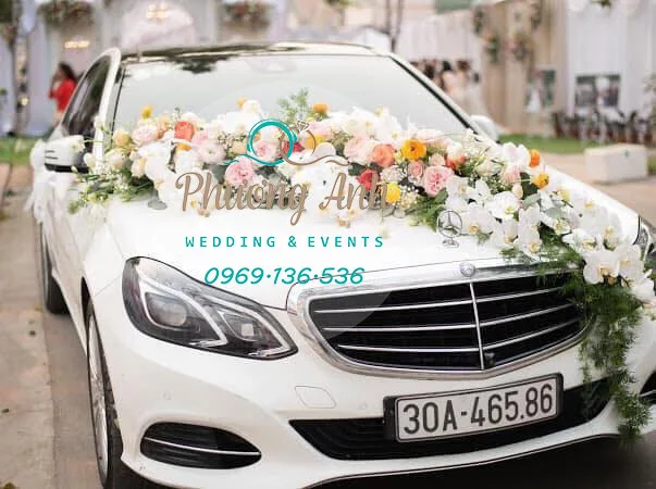 hoa xe cưới đón dâu tại hoàng mai