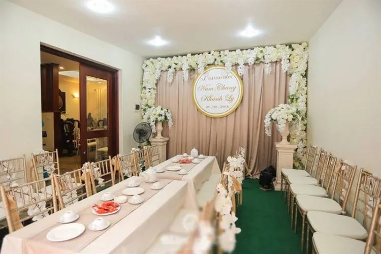 không gian đám cưới tại nhà