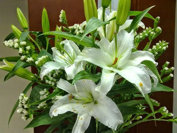 Hoa lily trắng tượng trưng cho sự buồn bã vì thế không nên xuất hiện trong đám cưới kiêng cắm các loại hoa để bàn thờ kiêng kỵ