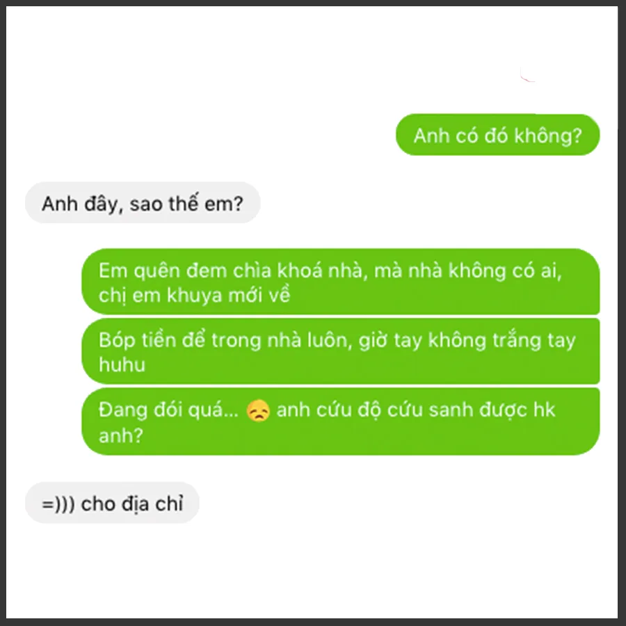 kiểu tin nhắn thả thính