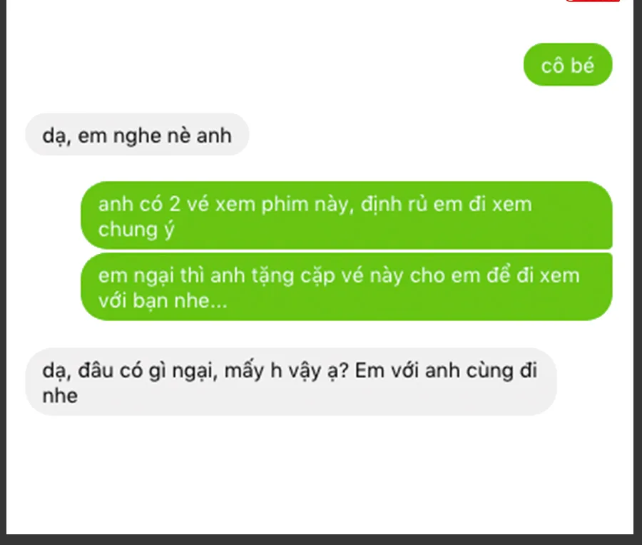 kiểu tin nhắn thả thính