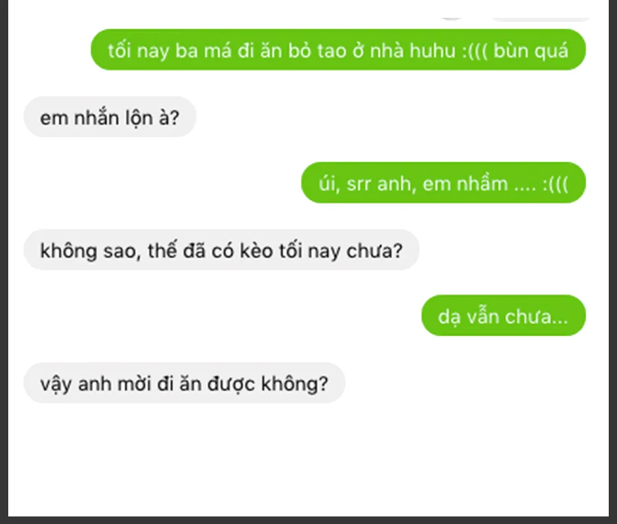 kiểu tin nhắn thả thính