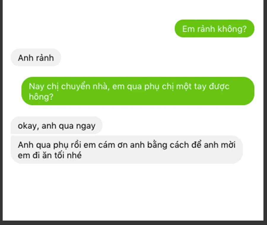 kiểu tin nhắn thả thính