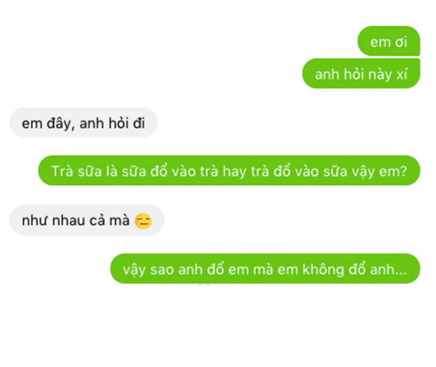 kiểu tin nhắn thả thính