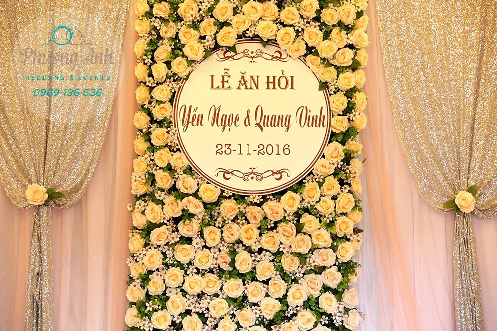 trang trí phông ăn hỏi đẹp hà nội