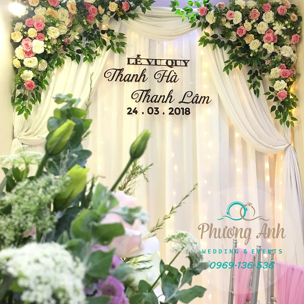 trang trí phông cưới đẹp