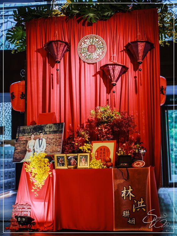 trang trí đám cưới phong cách trung hoa