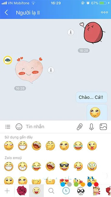 thả thính trên zalo