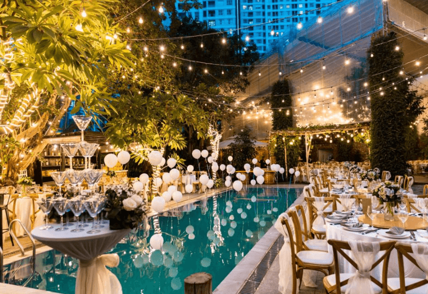 Top mẫu trang trí đám cưới ngoài trời  năm 2023
