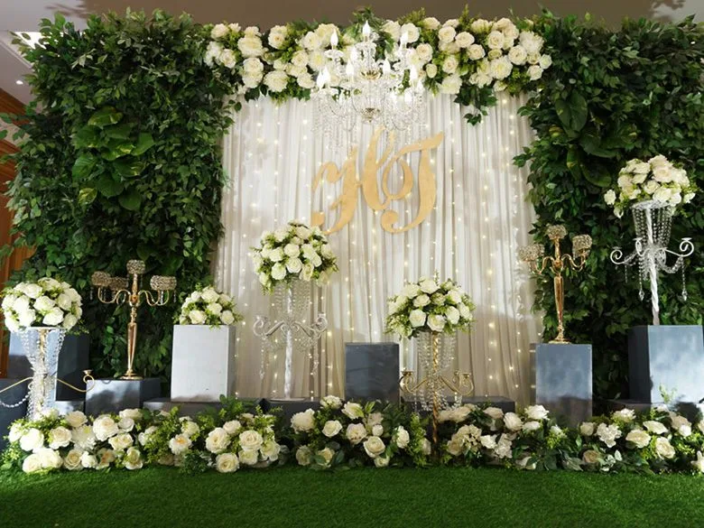 trang trí đám cưới concept không gian xanh