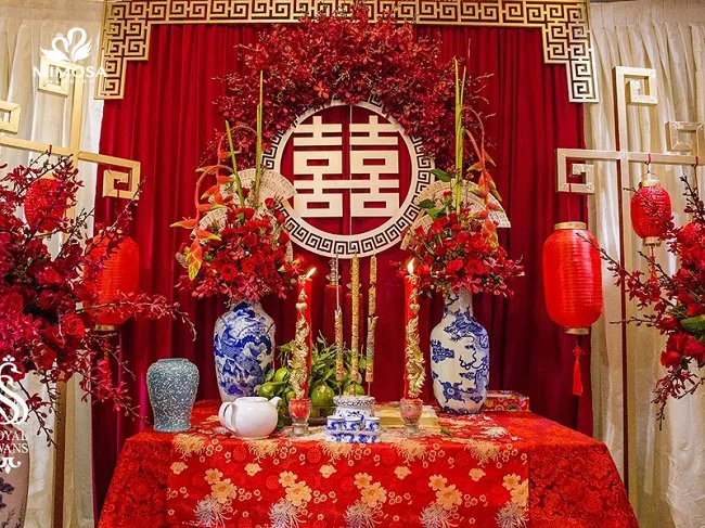  trang trí đám cưới phong cách trung hoa