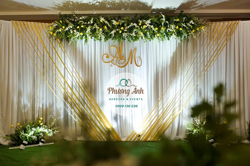 trang trí background đám cưới