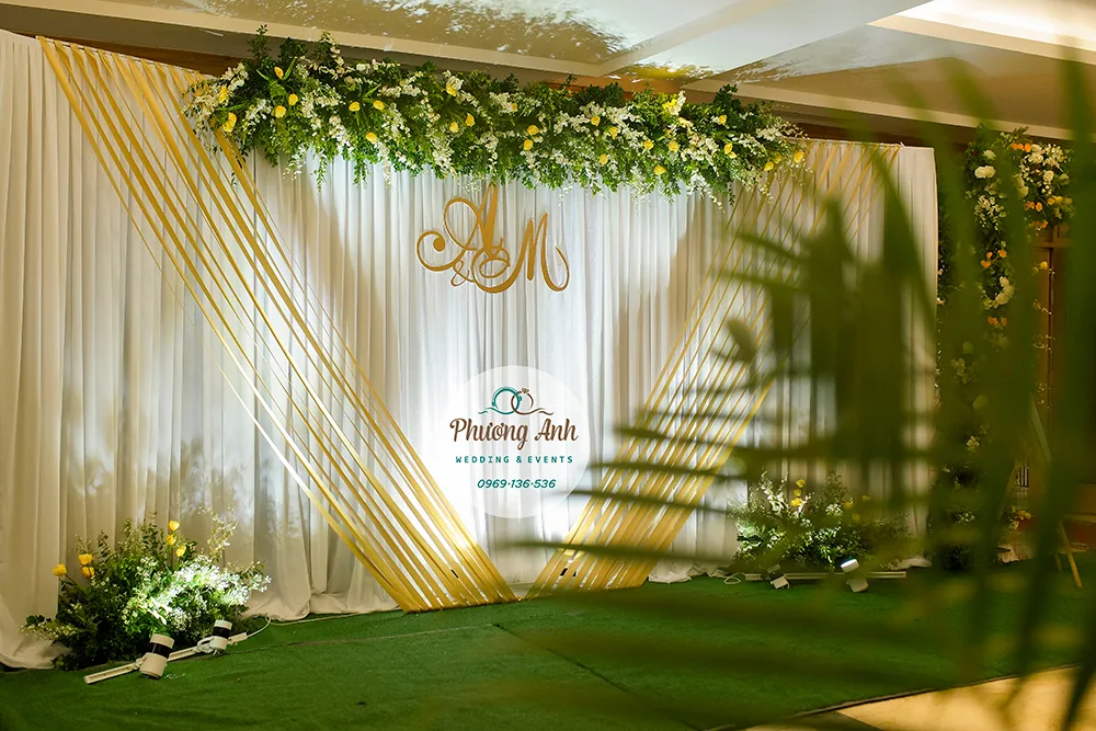 trang trí background cưới