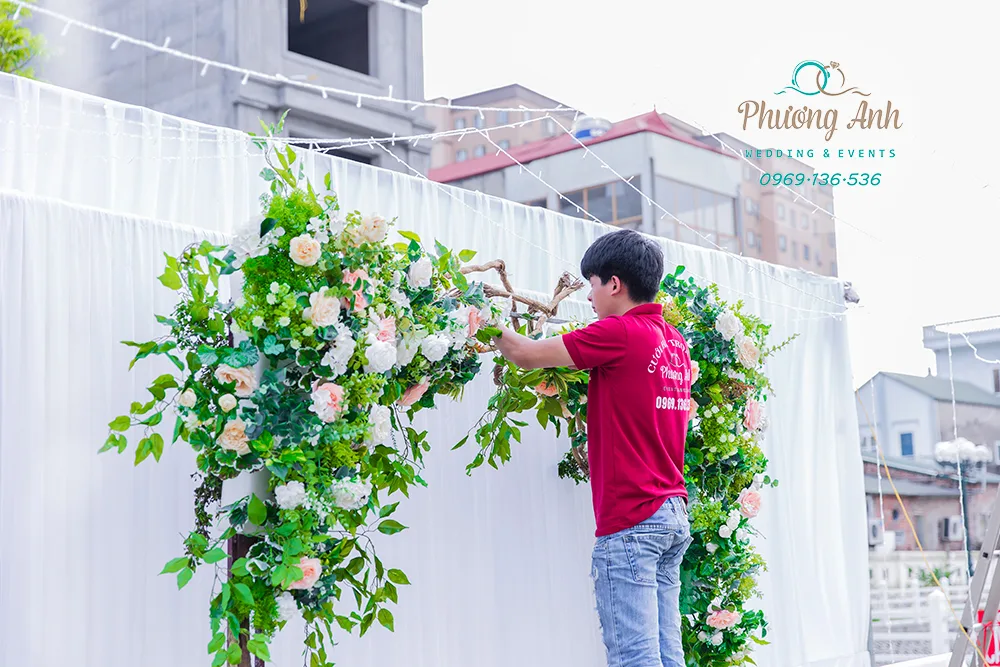 trang trí background đám cưới