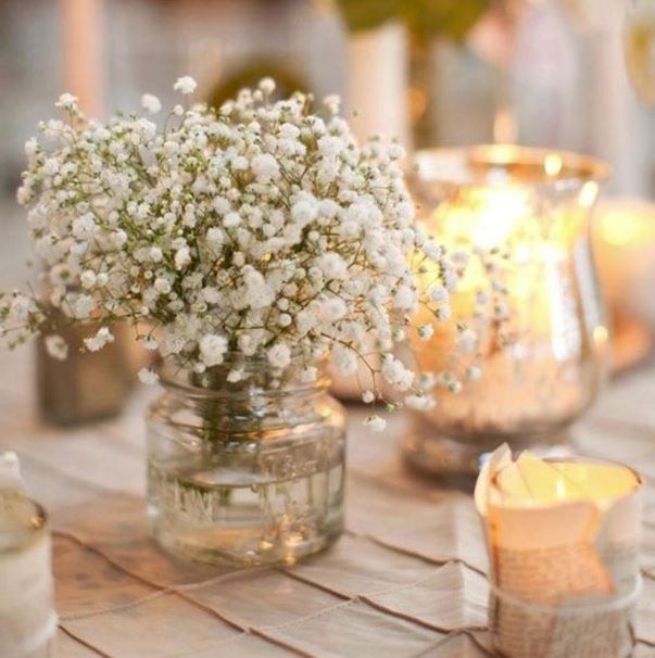 trang trí đám cưới bằng hoa baby