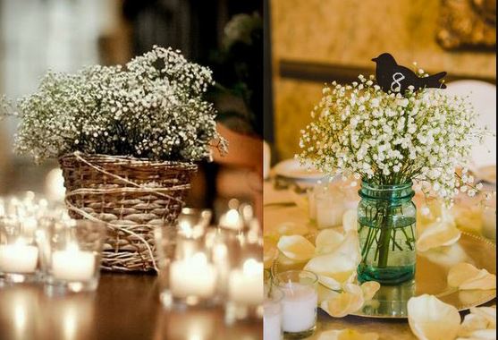 trang trí đám cưới bằng hoa baby