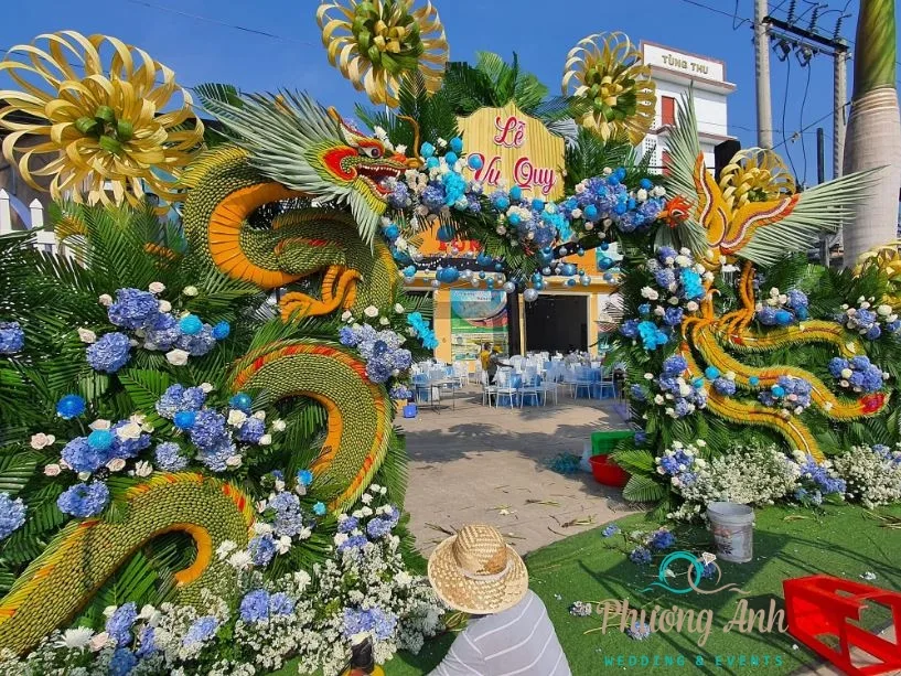 Cổng cưới bằng lá dừa đẹp mê ly