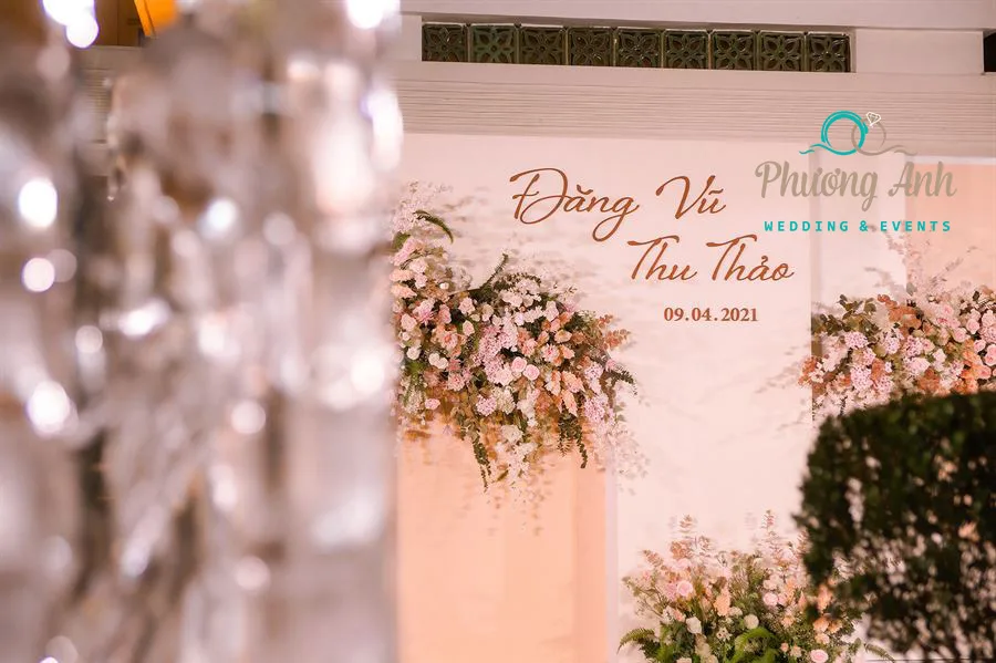 Trang trí tiệc Cưới tại khách sạn Sheraton tone hồng Pastel cực xinh. Ảnh 07