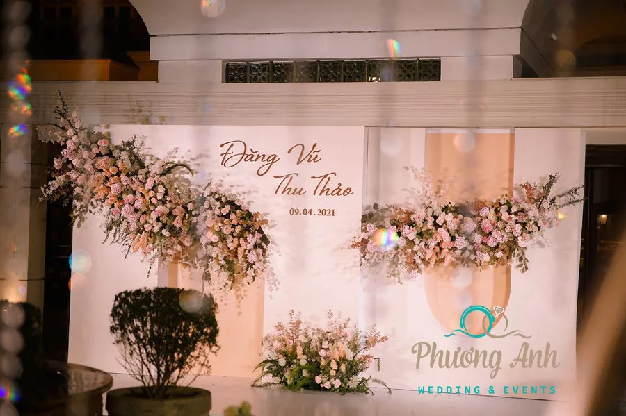 Trang trí tiệc Cưới tại khách sạn Sheraton tone hồng Pastel cực xinh. Ảnh 06