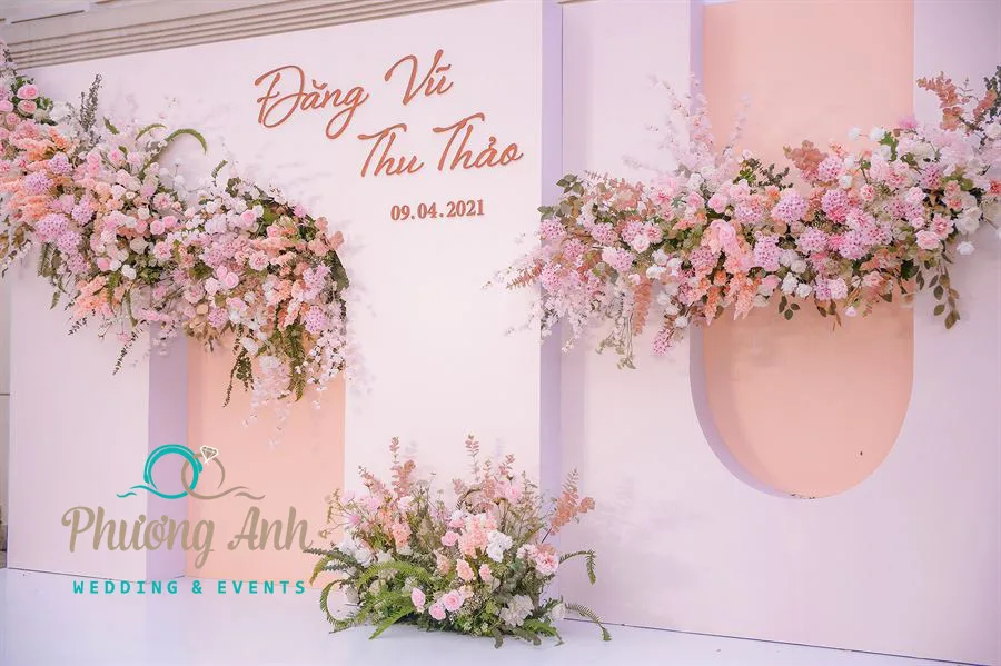 Trang trí tiệc Cưới tại khách sạn Sheraton tone hồng Pastel cực xinh. Ảnh 03
