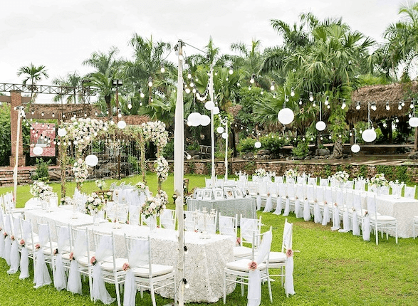 Top mẫu trang trí đám cưới ngoài trời  năm 2023