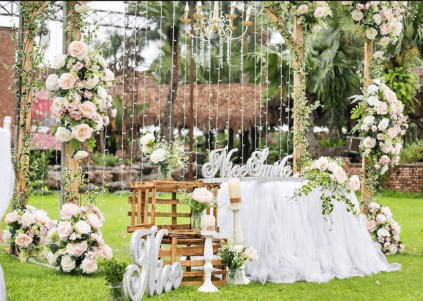 Top mẫu trang trí đám cưới ngoài trời  năm 2023