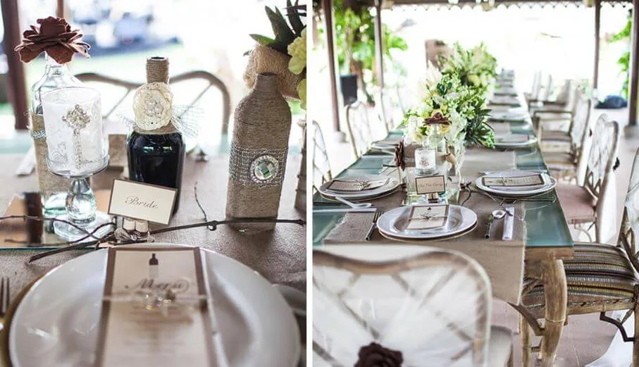 Trang trí bàn tiệc phong cách rustic đầy ấn tượng