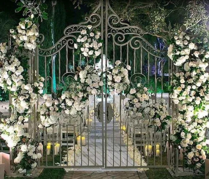 trang trí tiệc cưới phong cách metallic