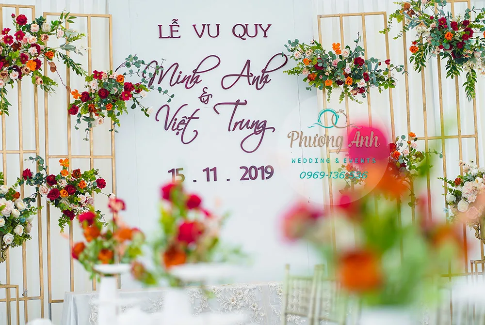 trang trí dám cưới tại nhà