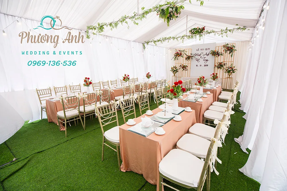 trang trí đám cưới tại nahf