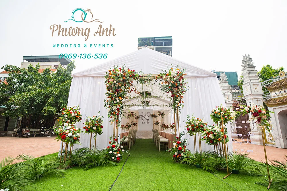 trang trí đám cưới tại nhà gái