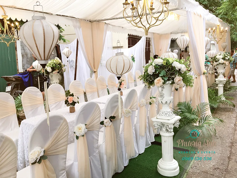 trang trí đám cưới tại nhà trai