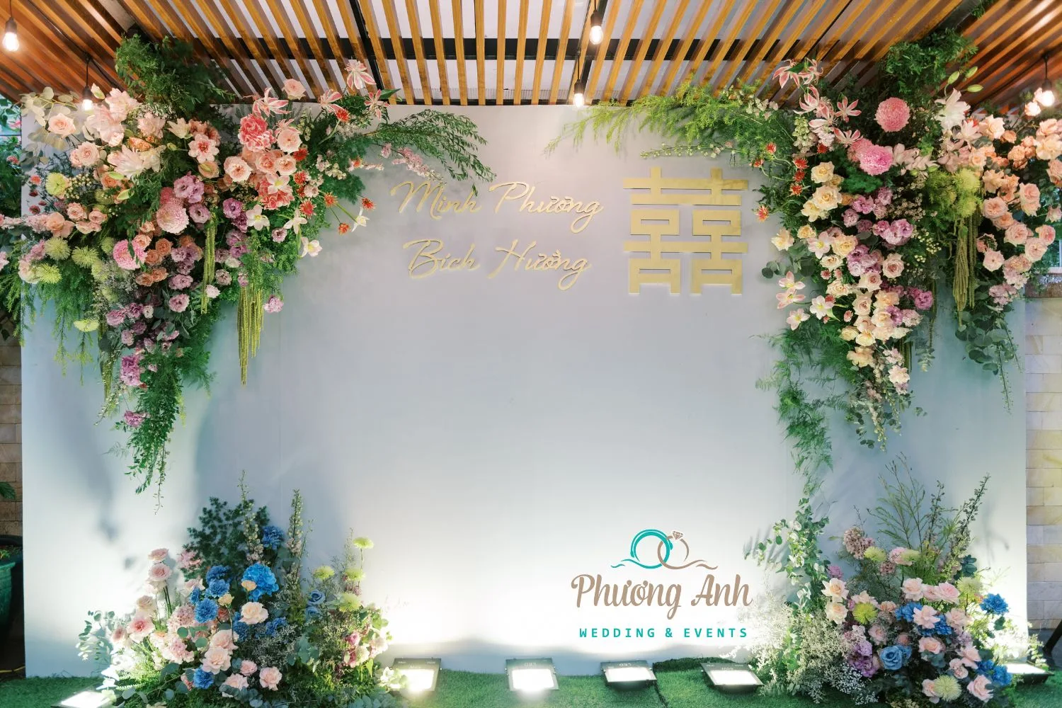Không gian trang trí đám cưới tư gia 