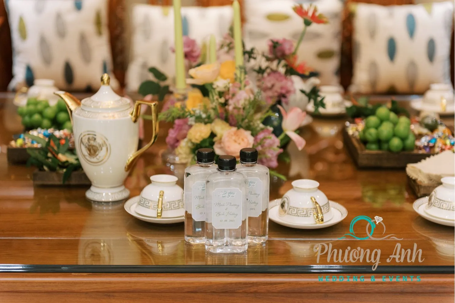 Không gian trang trí đám cưới tư gia tại Phương Anh Wedding