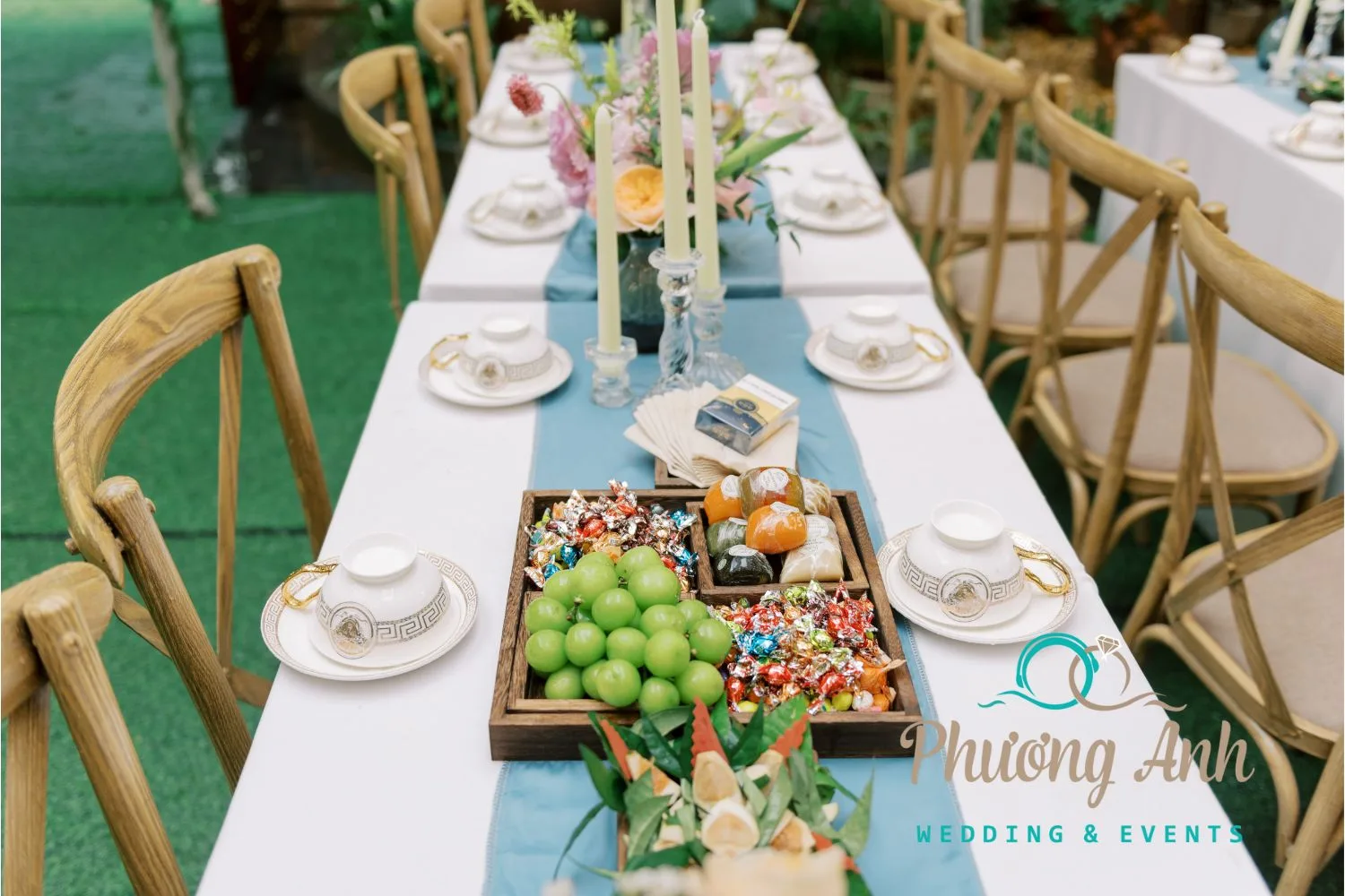 Không gian trang trí đám cưới tư gia tại Phương Anh Wedding