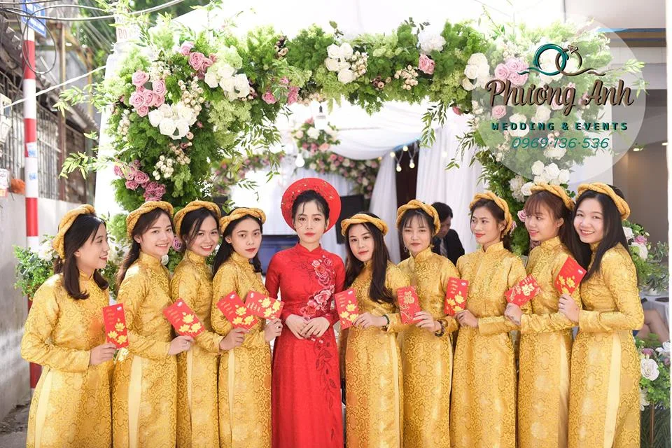 trang trí đám hỏi nhà gái tố trinh an khánh