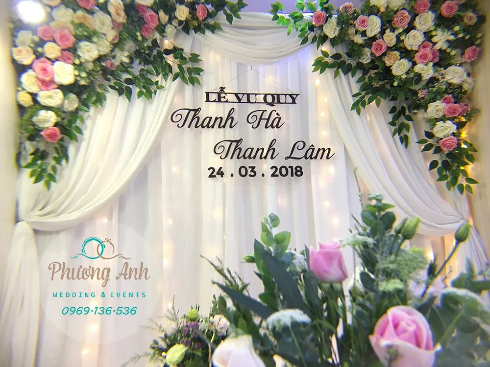 trang trí phông cưới đẹp hà nội
