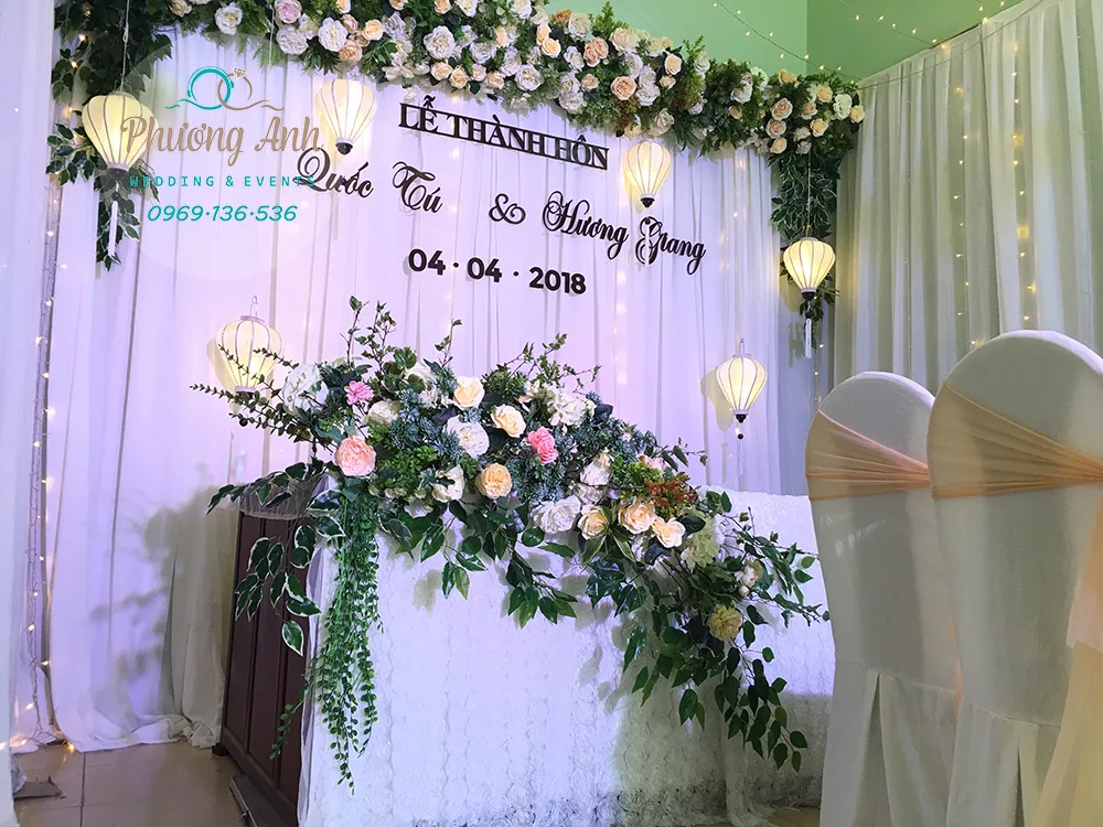 trang trí phông cưới đẹp