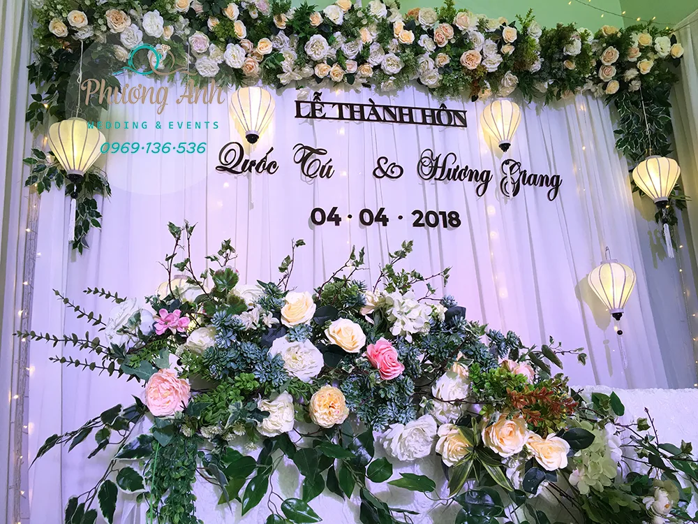 trang trí phông cưới giá rẻ